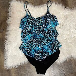 One Piece Swimsuit Animal Print Women's 10